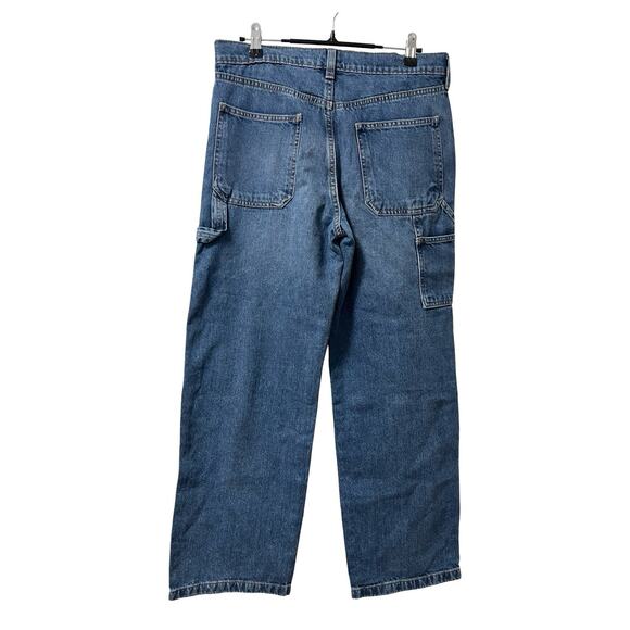 GAP Womens 90s Carpenter Mid Rise Jeans Size 12 Husky Blue Western Ranch NWT - Picture 2 of 8